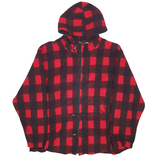 Mens Red Woolrich Mackinaw Vintage Made In USA Full Zip Jumper