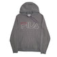 Mens Grey Fila  Hoodie Jumper