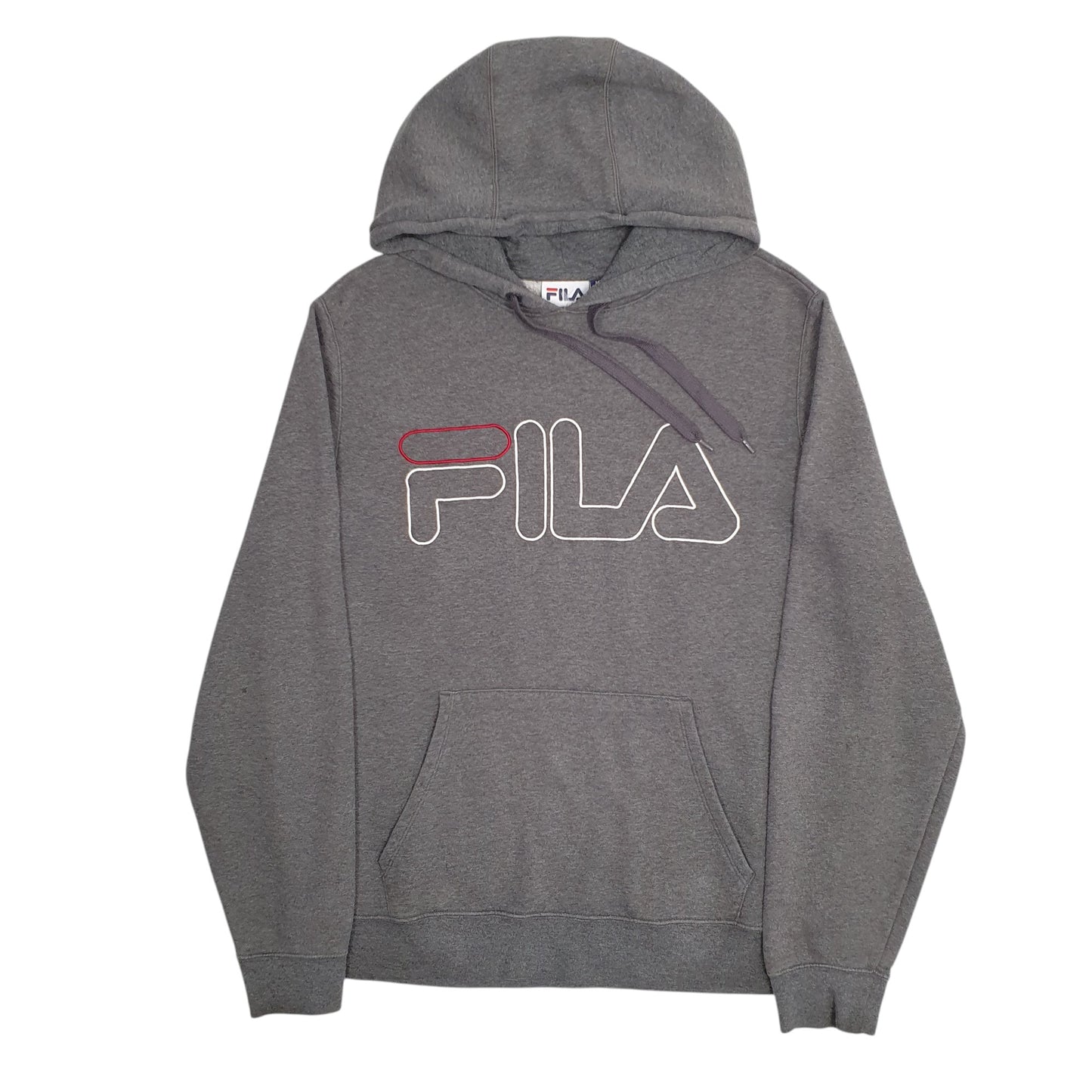Mens Grey Fila  Hoodie Jumper