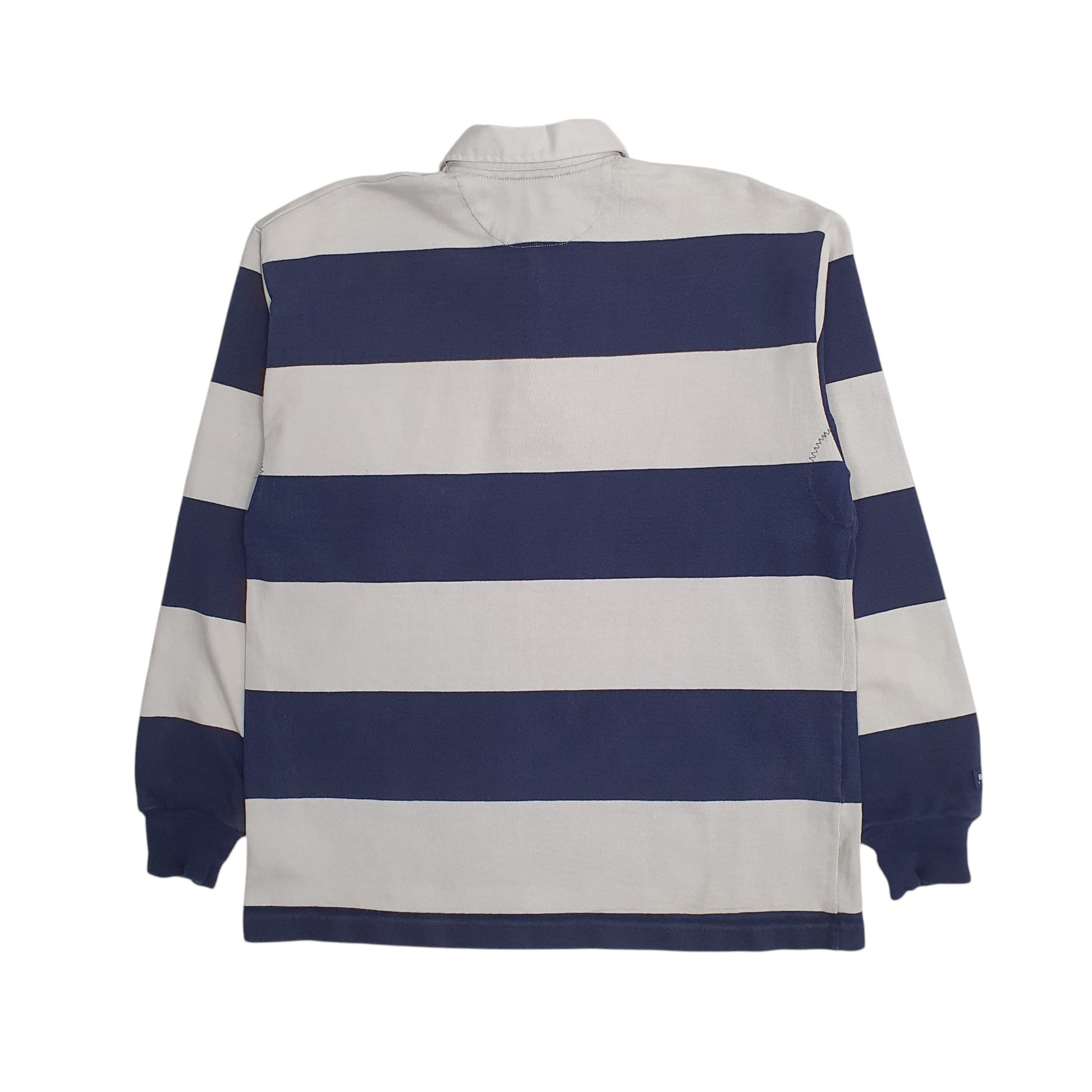 Mens Navy Barbarian Montreal College Rugby Crewneck Polo Shirt