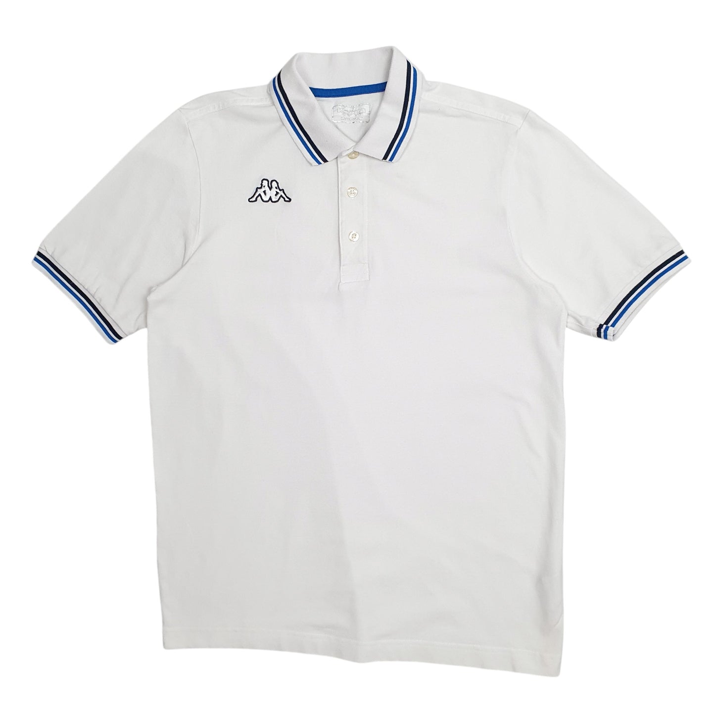 Mens White Kappa  Short Sleeve Polo Shirt