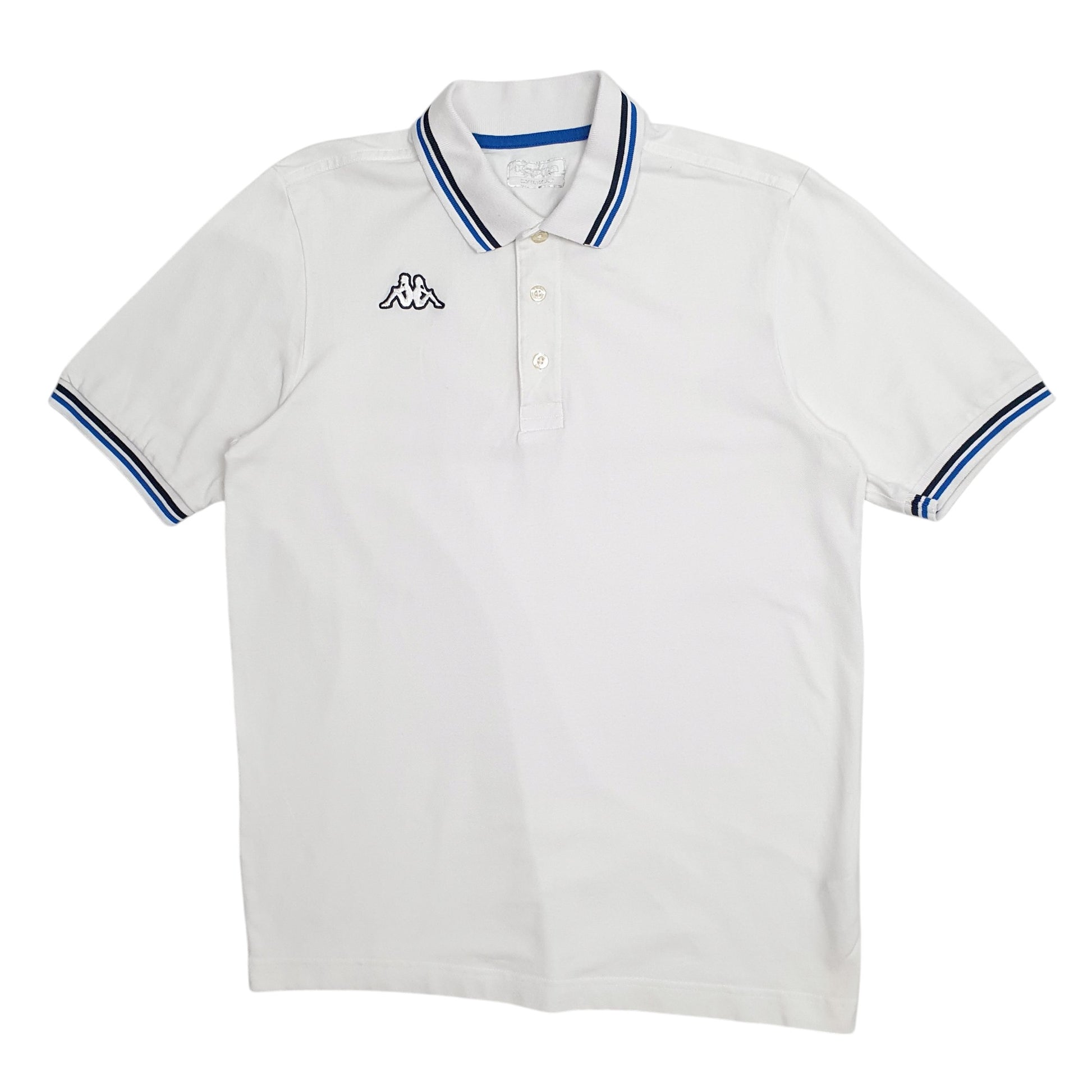 Mens White Kappa  Short Sleeve Polo Shirt