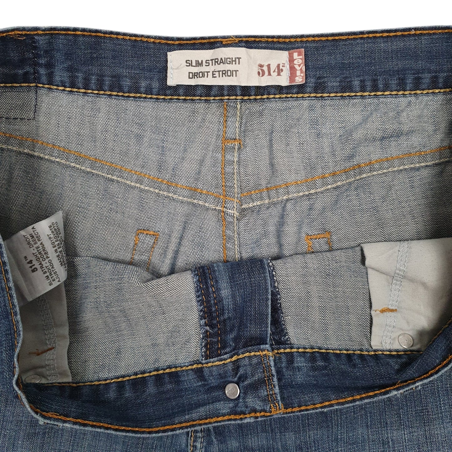 Mens Blue Levis 514  Shorts