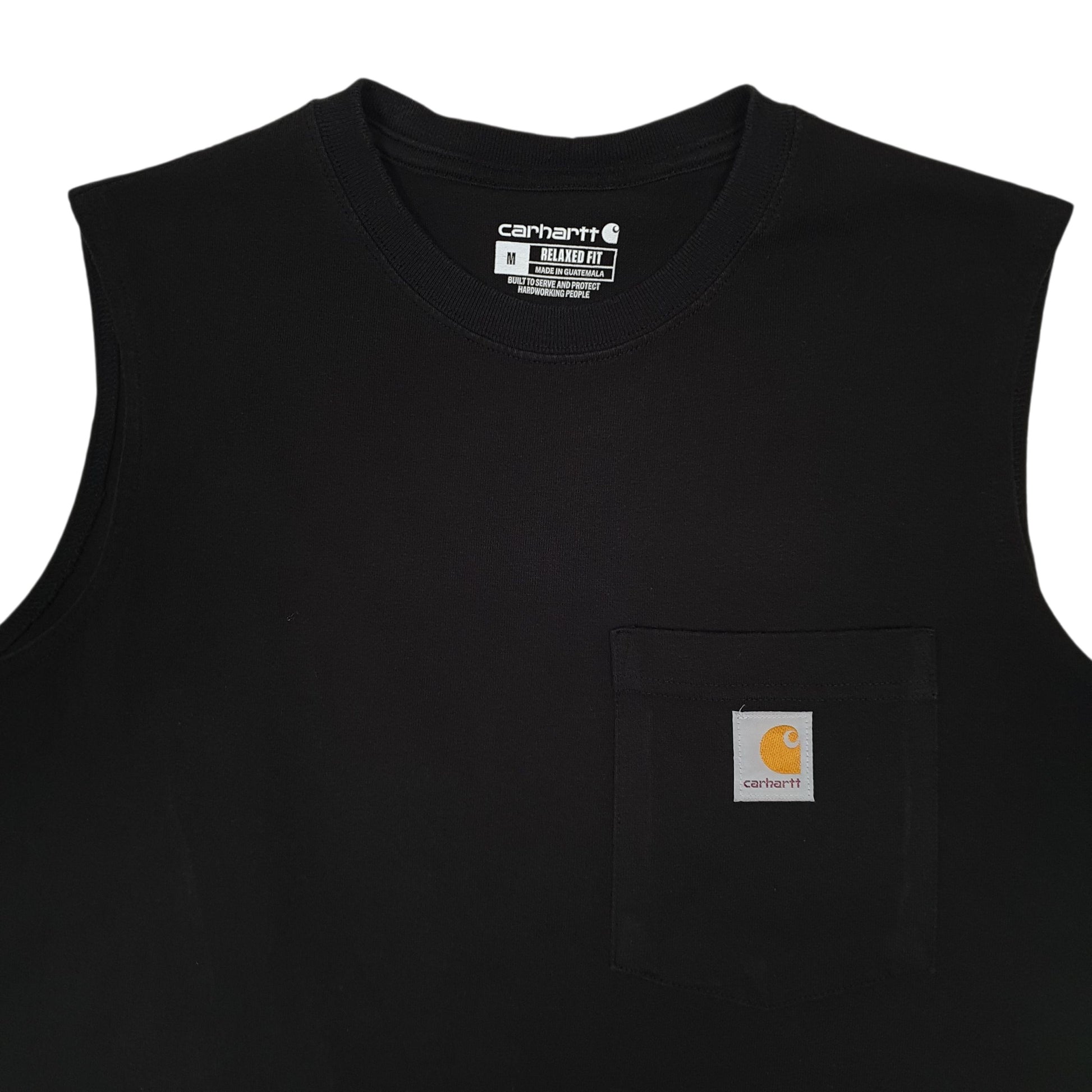 Mens Black Carhartt Sleeveless Vest  T Shirt