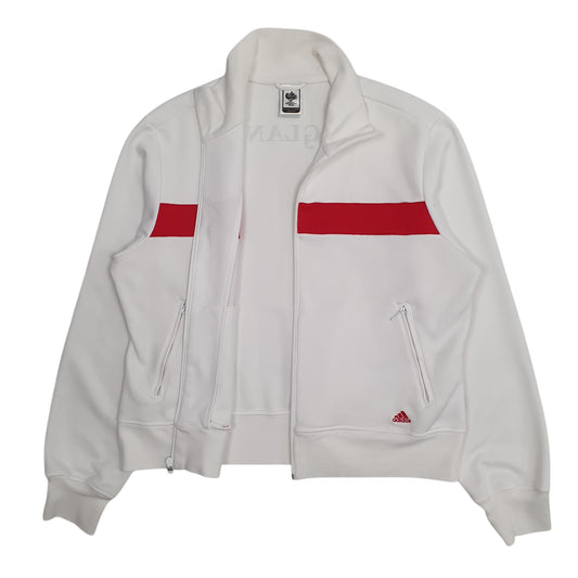 Womens White Adidas England FC World Cup 2006 Germany Full Zip Jumper