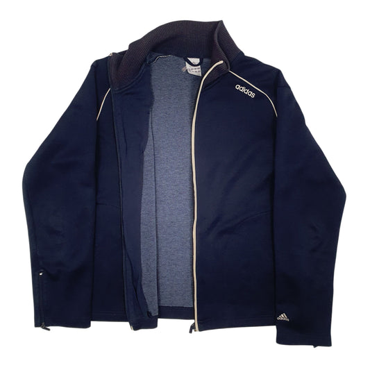 Womens Navy Adidas Vintage 90s Full Zip Jumper