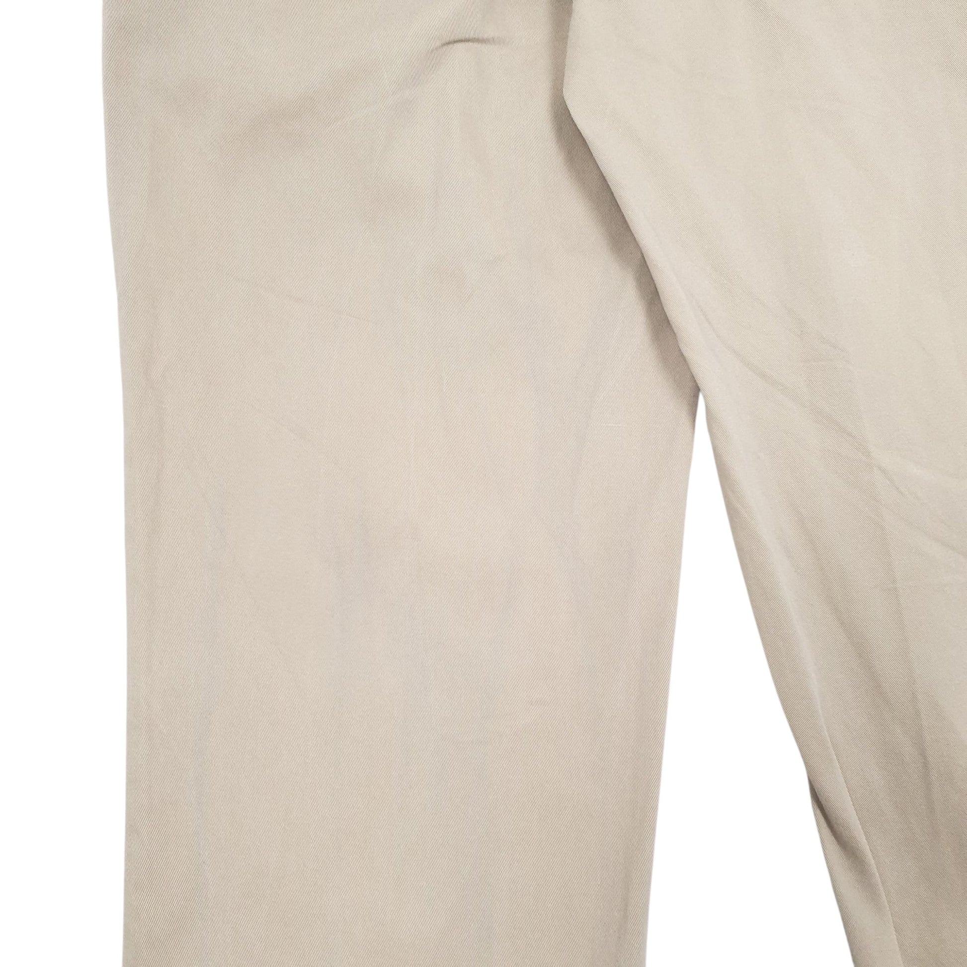 Mens Beige Polo Ralph Lauren Pleated Classic Fit  Trousers