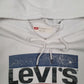 Mens White Levis  Hoodie Jumper
