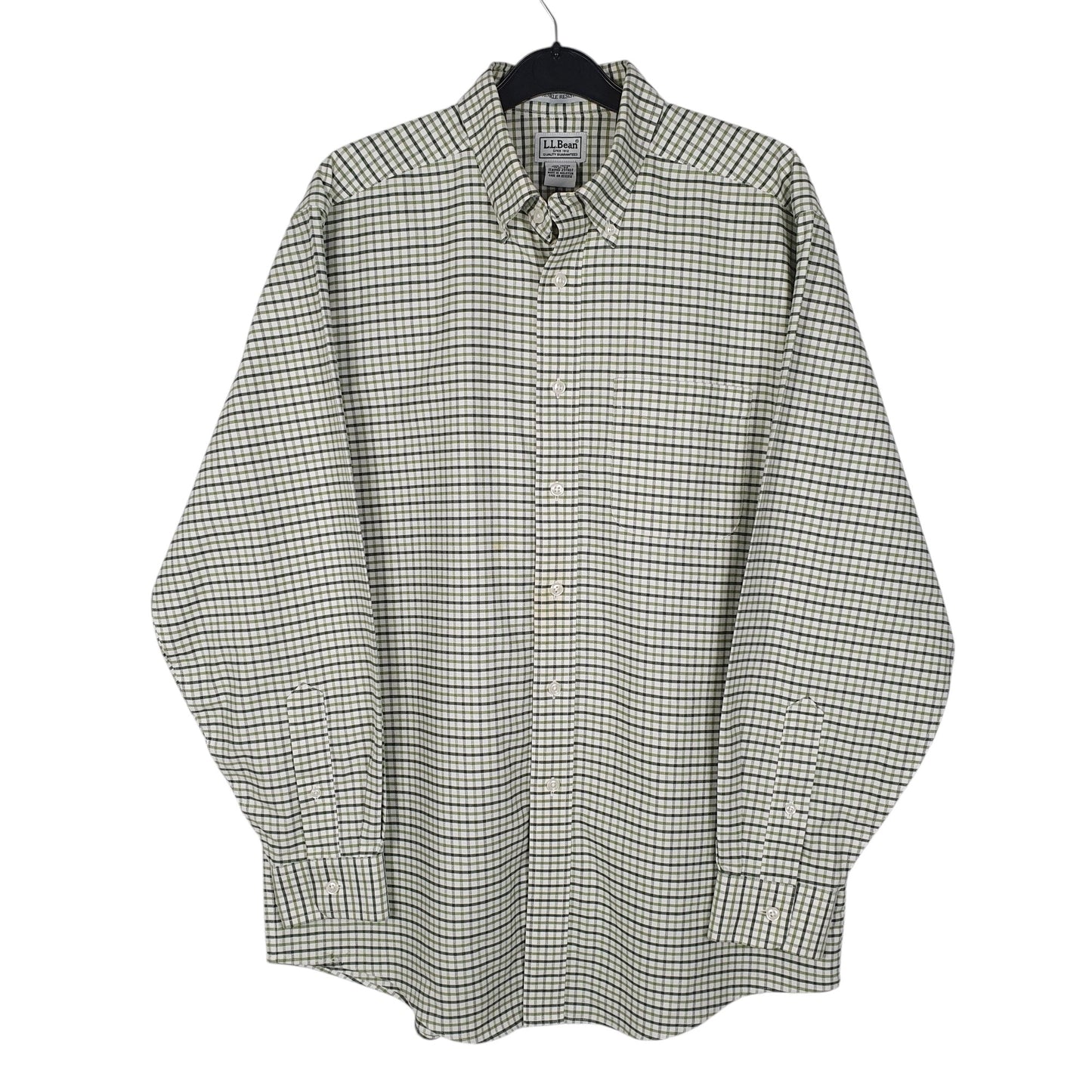 Mens Green L.L.Bean  Long Sleeve Shirt