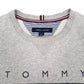 Mens Grey Tommy Hilfiger Spellout Crewneck Jumper