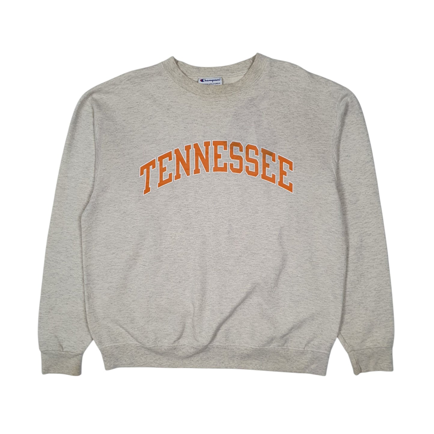 Mens Cream Champion Tennessee Crewneck Jumper