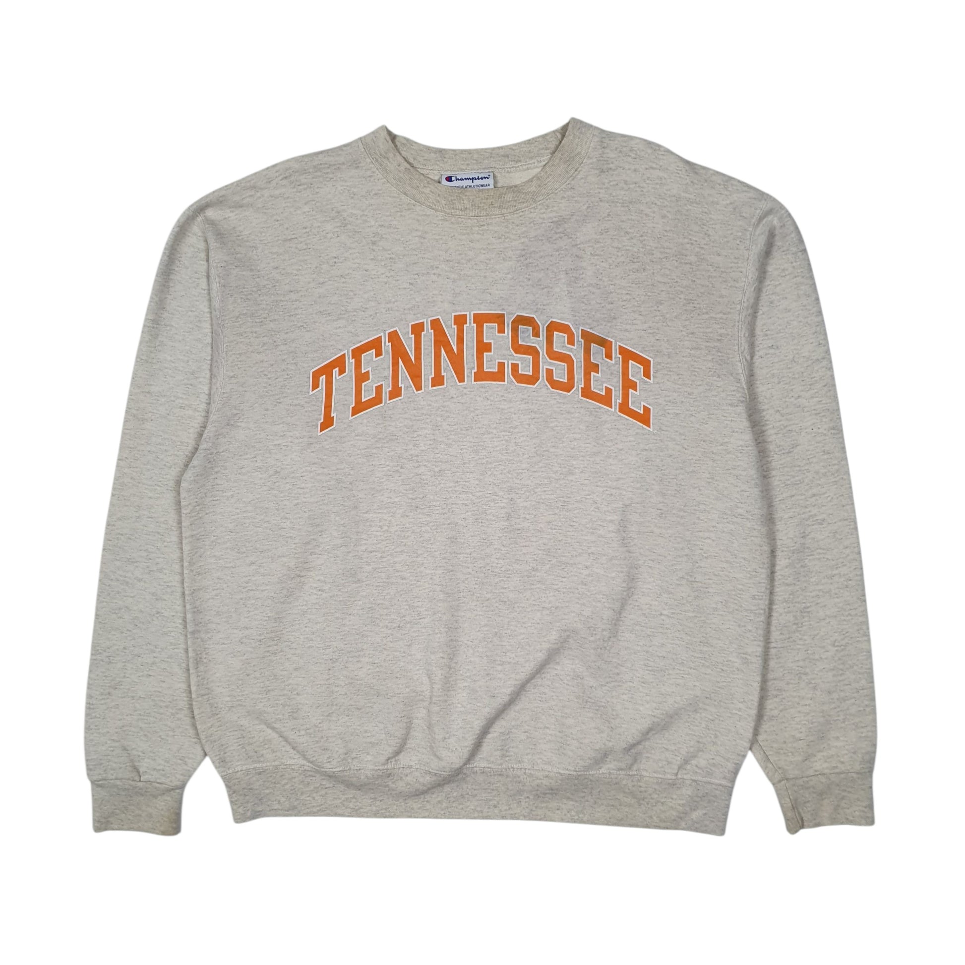 Mens Cream Champion Tennessee Crewneck Jumper