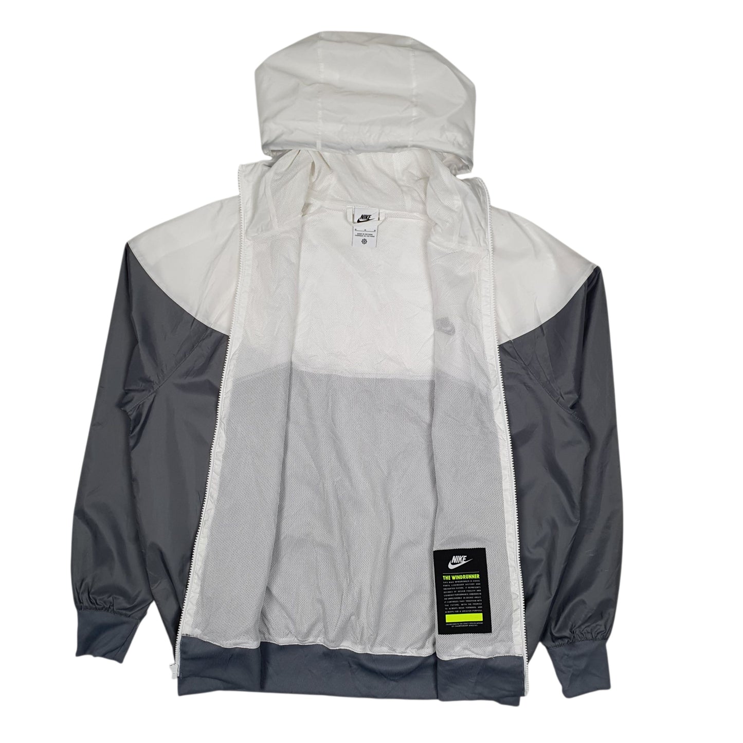 Mens Grey Nike Windrunner Hoodie Coat
