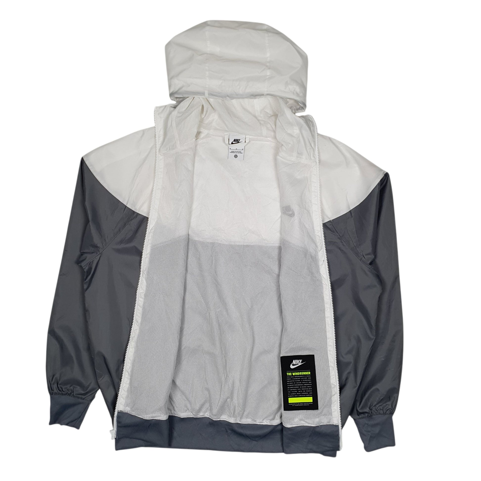 Mens Grey Nike Windrunner Hoodie Coat