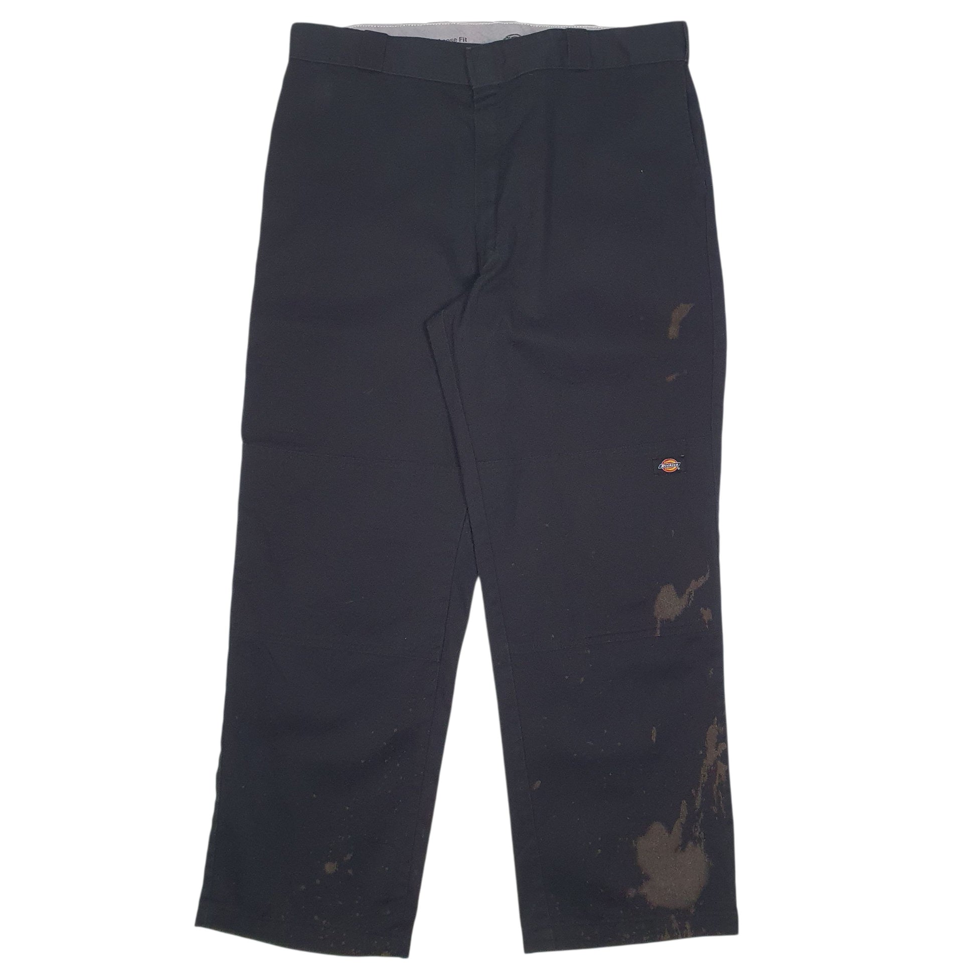 Mens Black Dickies Workwear Chino Trousers