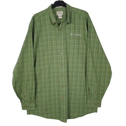 Mens Green L.L.Bean  Long Sleeve Shirt