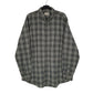 Mens Green L.L.Bean Thick Plaid Canvas Long Sleeve Shirt