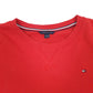 Mens Red Tommy Hilfiger  Crewneck Jumper