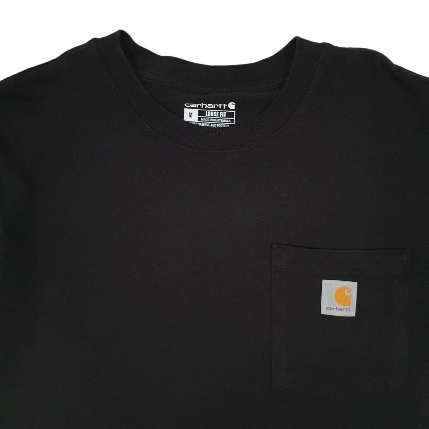 Mens Black Carhartt   T Shirt