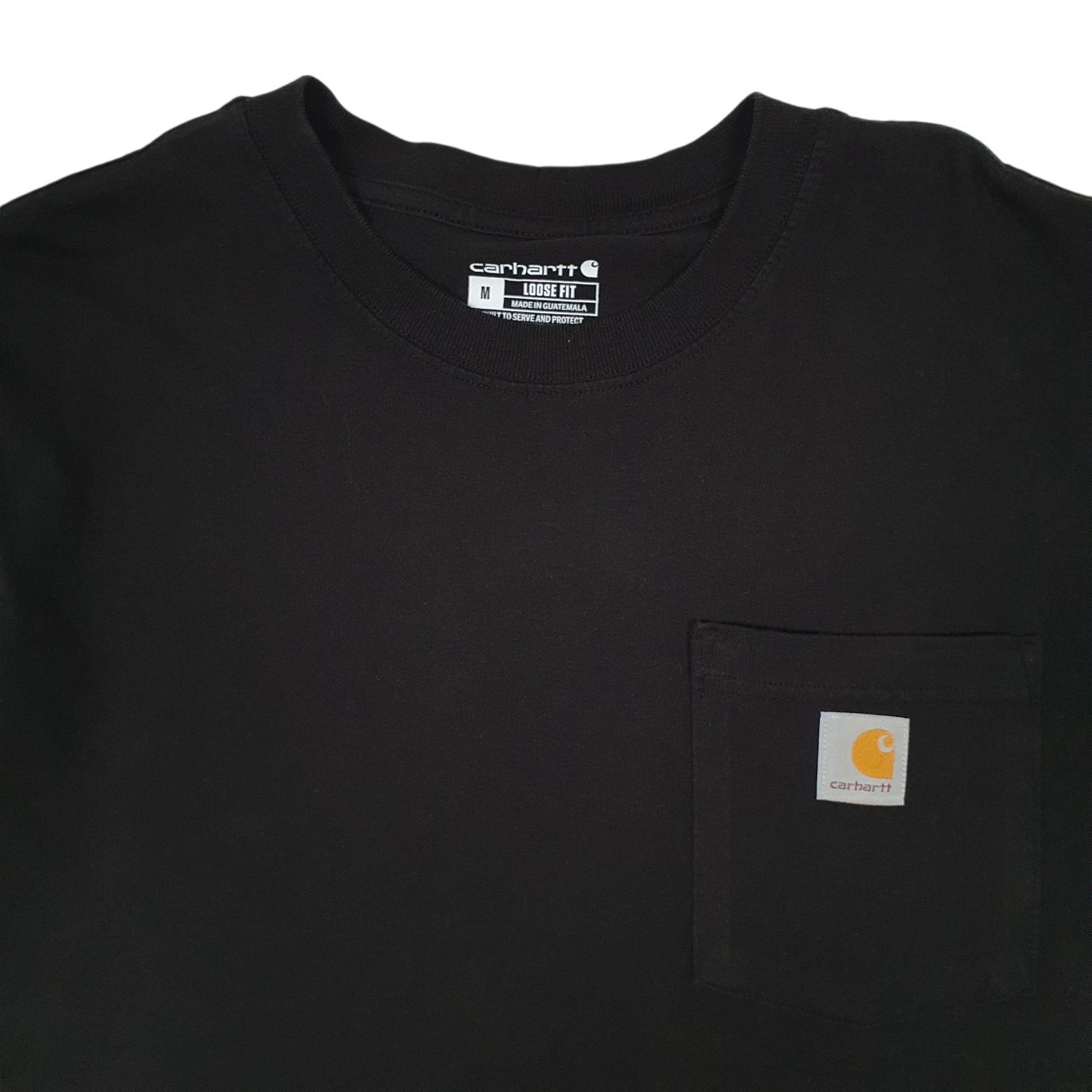 Mens Black Carhartt   T Shirt