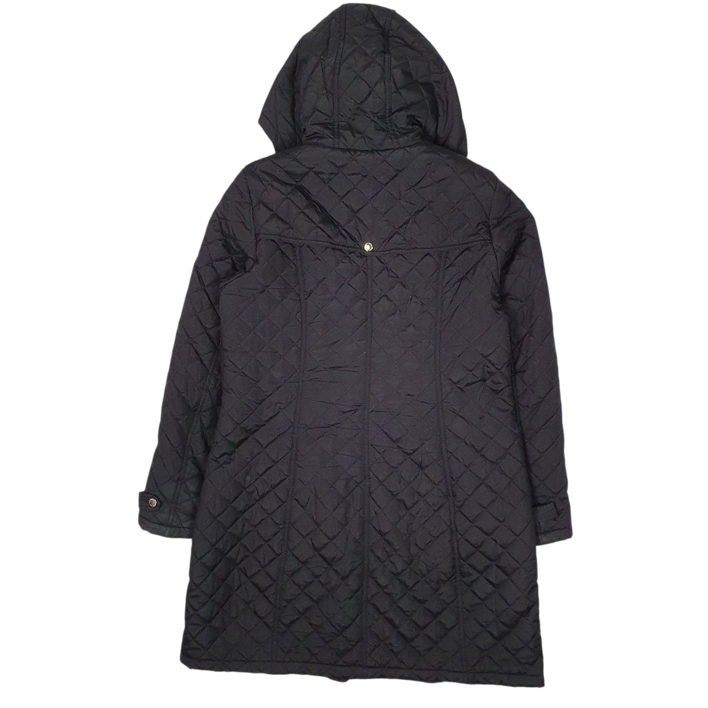 Womens Black Tommy Hilfiger Longline Trench  Coat