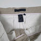 Mens White Tommy Hilfiger Double Pleated  Trousers