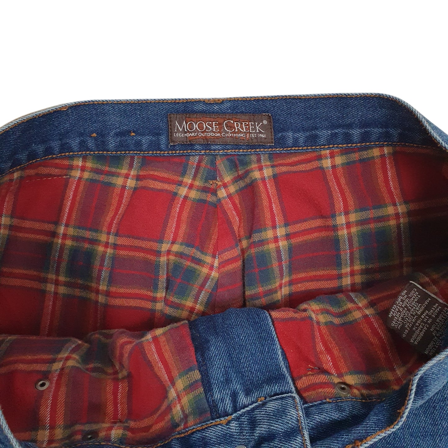 Mens Blue Moose Creek Blanket Lined Insulated  Jeans