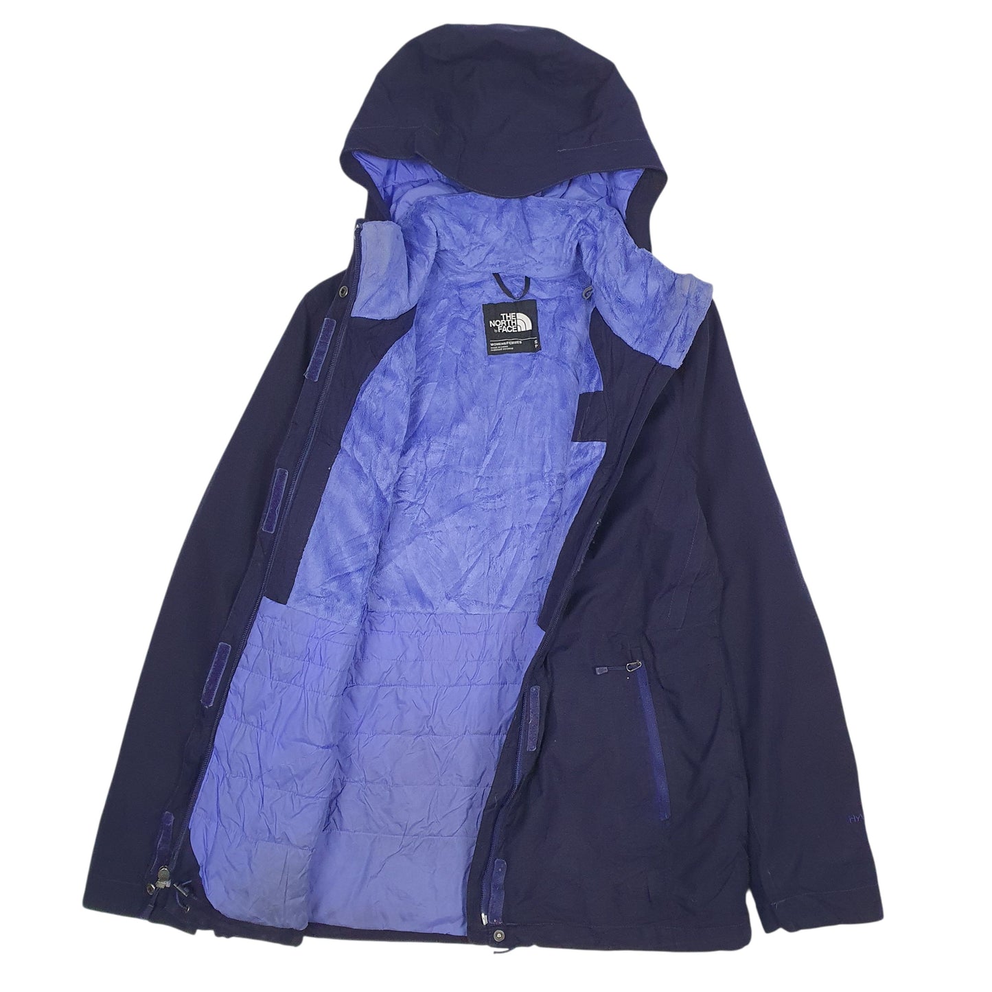 Womens Purple The North Face Fleece Lined Full Zip Coat