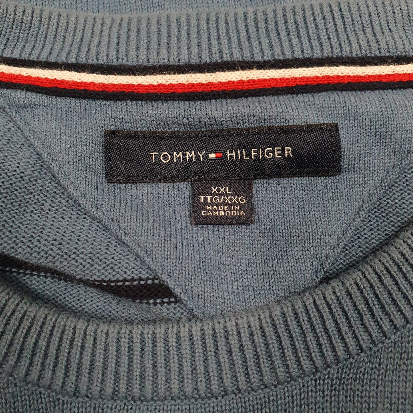 Mens Blue Tommy Hilfiger  Crewneck Jumper