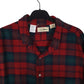 Mens Red L.L.Bean Vintage 90s Scotch Plaid Flannel  Shirt