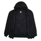 Mens Black Carhartt Hoodie Quilt Lined Jacket Full Zip Jumper
