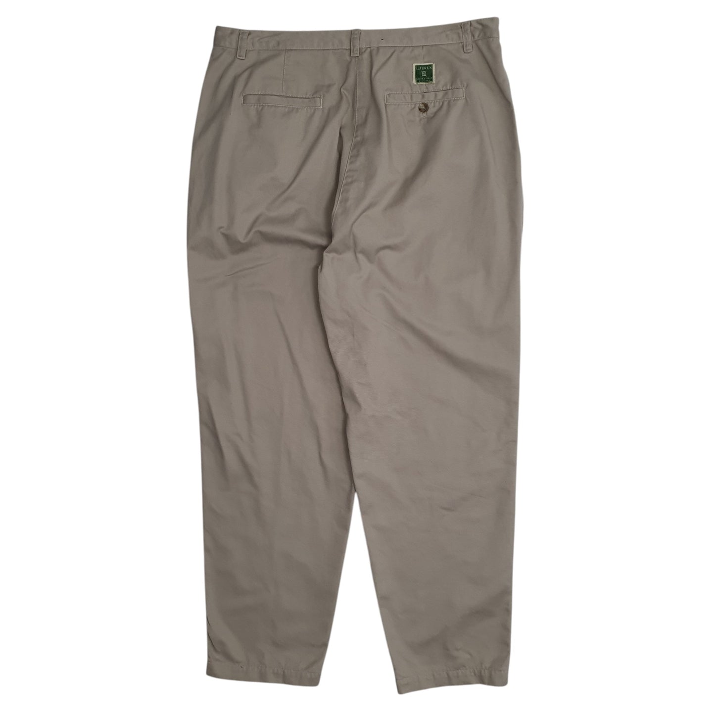 Womens Beige Ralph Lauren Double Pleated  Trousers