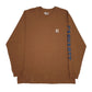 Mens Brown Carhartt  Long Sleeve T Shirt