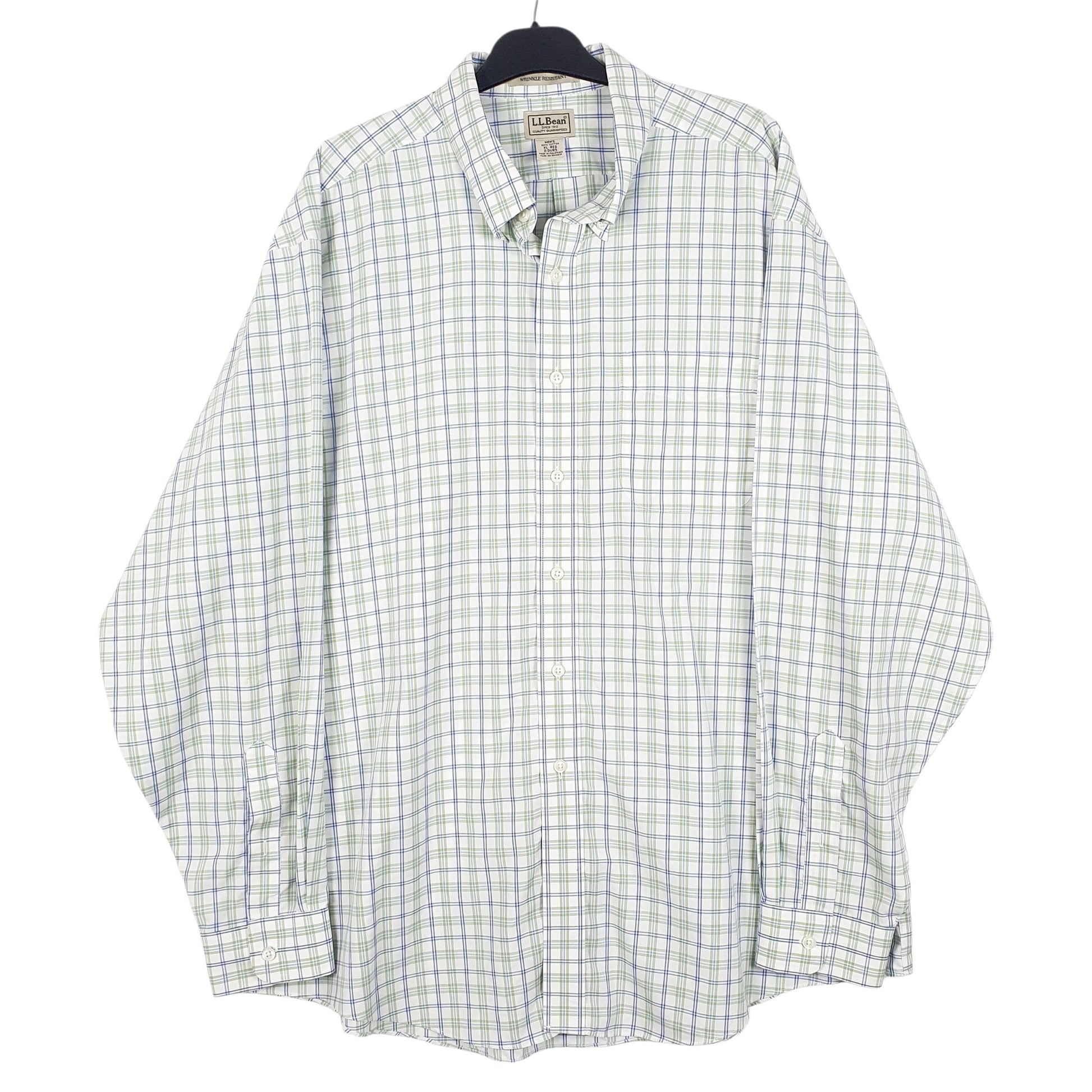 Mens Green L.L.Bean  Long Sleeve Shirt