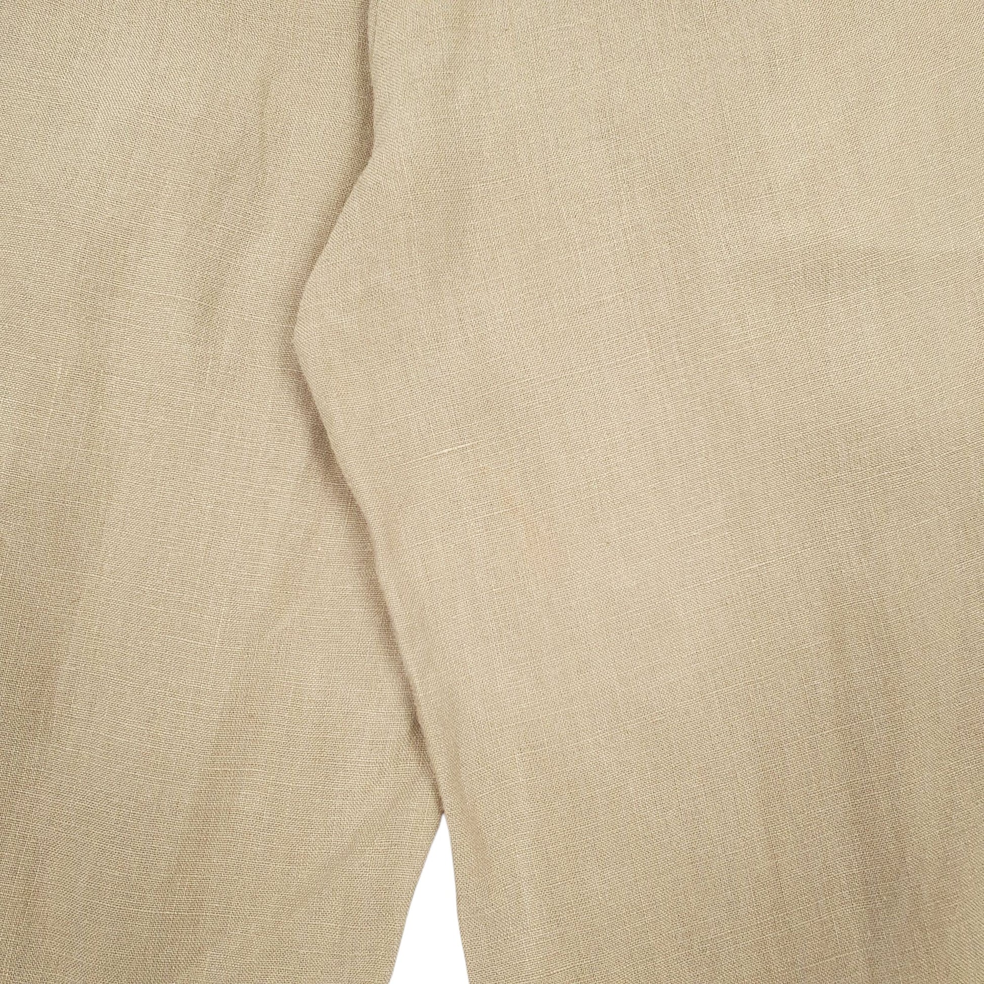 Mens Beige Polo Ralph Lauren Pleated  Trousers