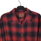 Mens Red Woolrich Thick Flannel Plaid  Shirt