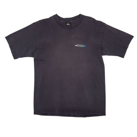 Mens Black Quicksilver Vintage Made In USA Short Sleeve T Shirt