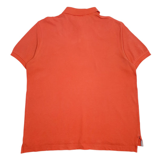 Mens Orange Tommy Hilfiger  Hoodie Polo Shirt