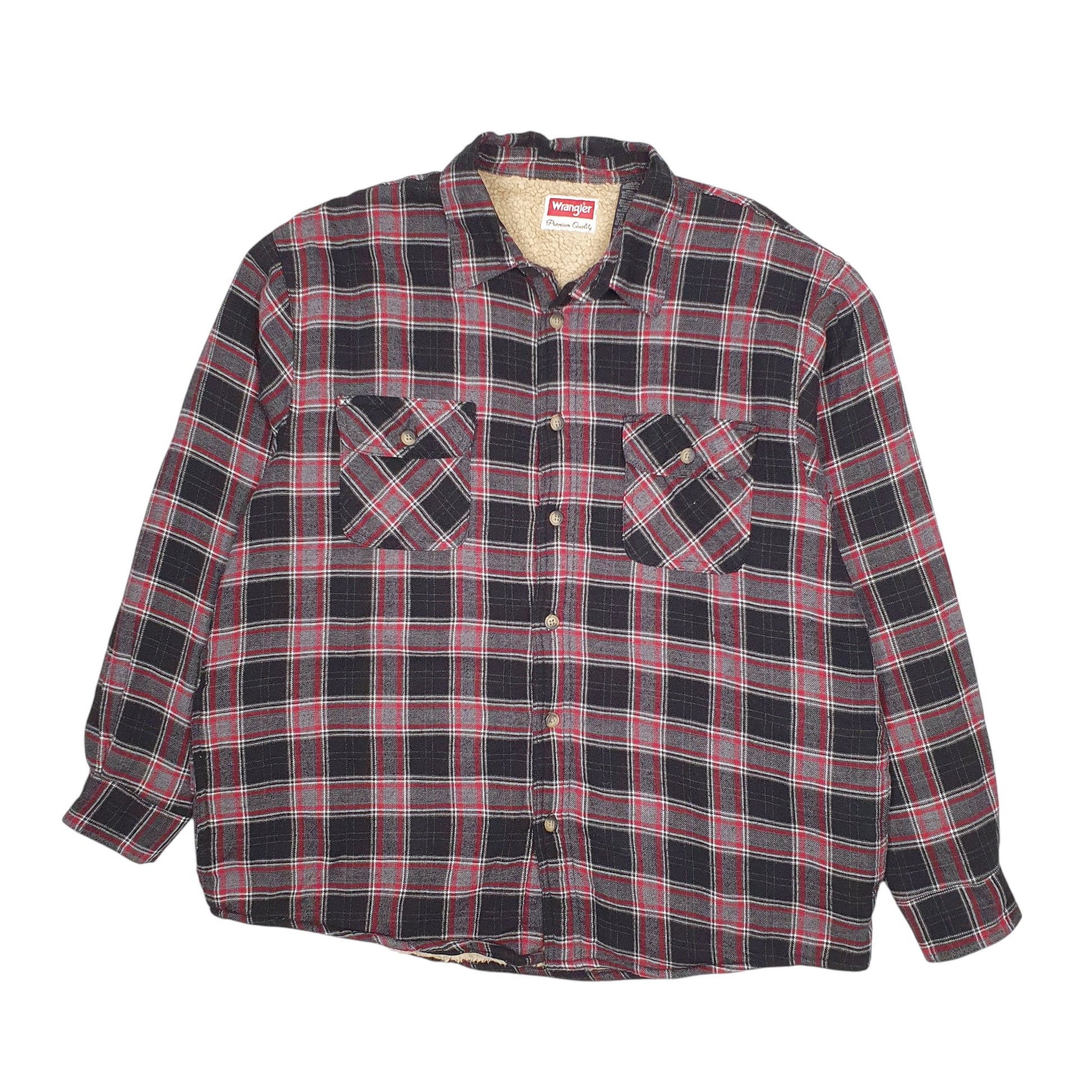 Mens Black Wrangler Sherpa Lined  Coat