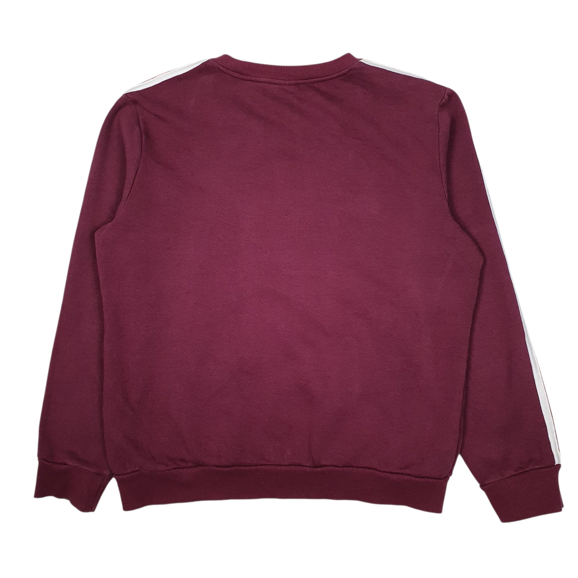Womens Burgundy Adidas  Crewneck Jumper