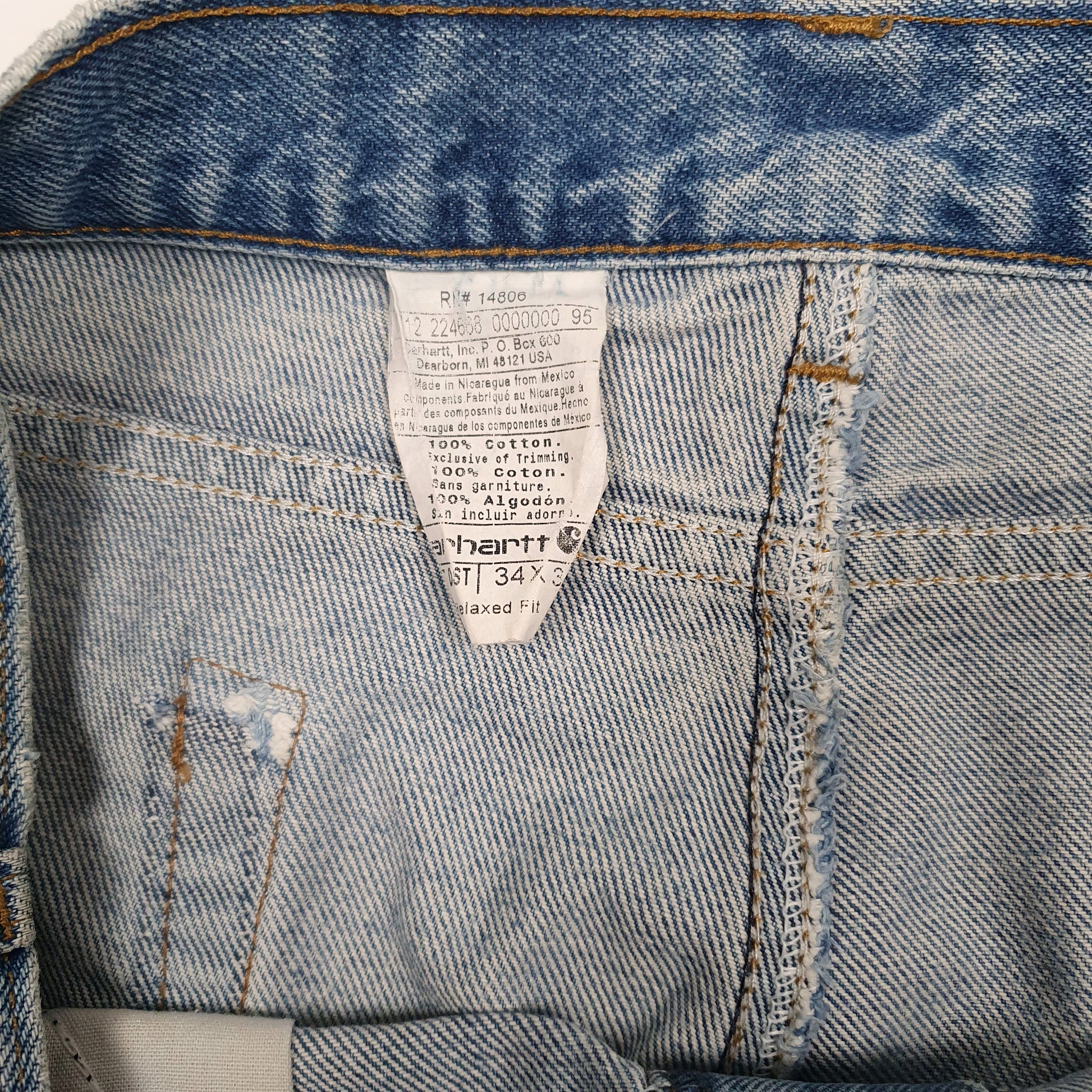 Mens Blue Carhartt   Shorts