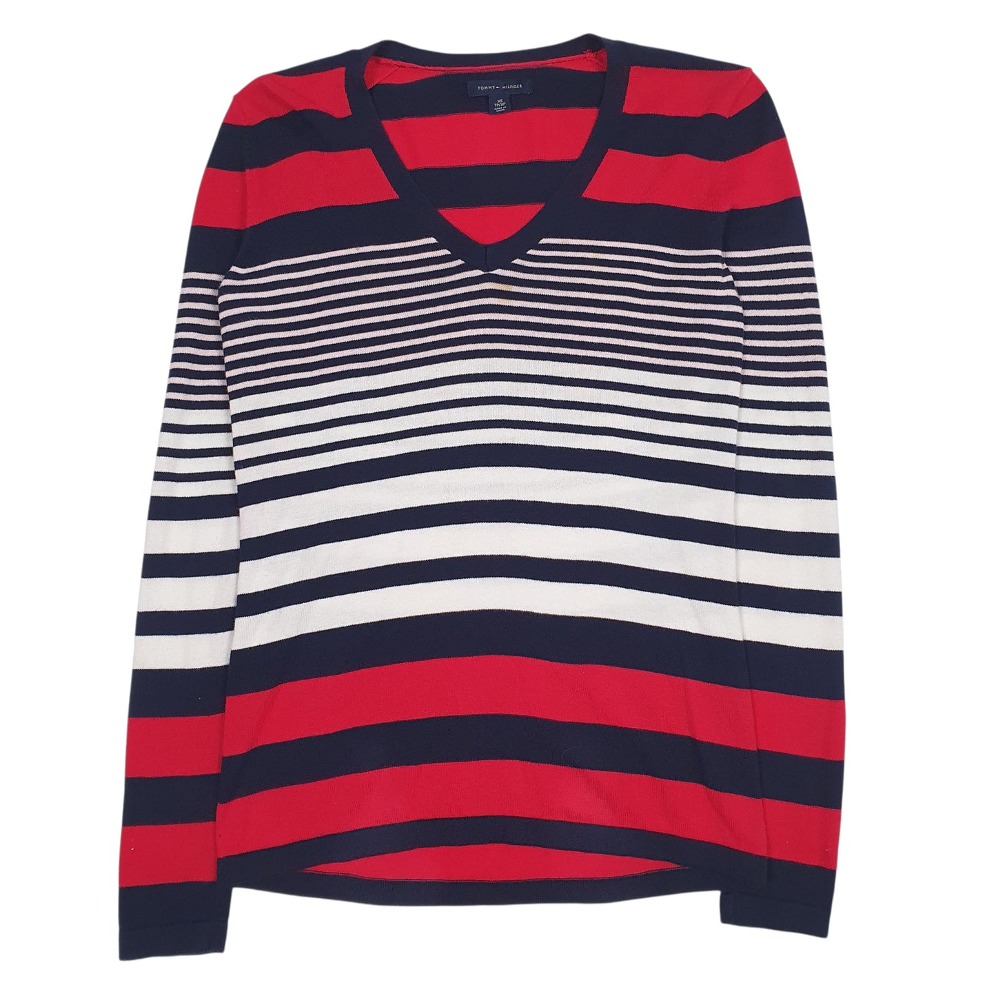 Womens Red Tommy Hilfiger  V Neck Jumper