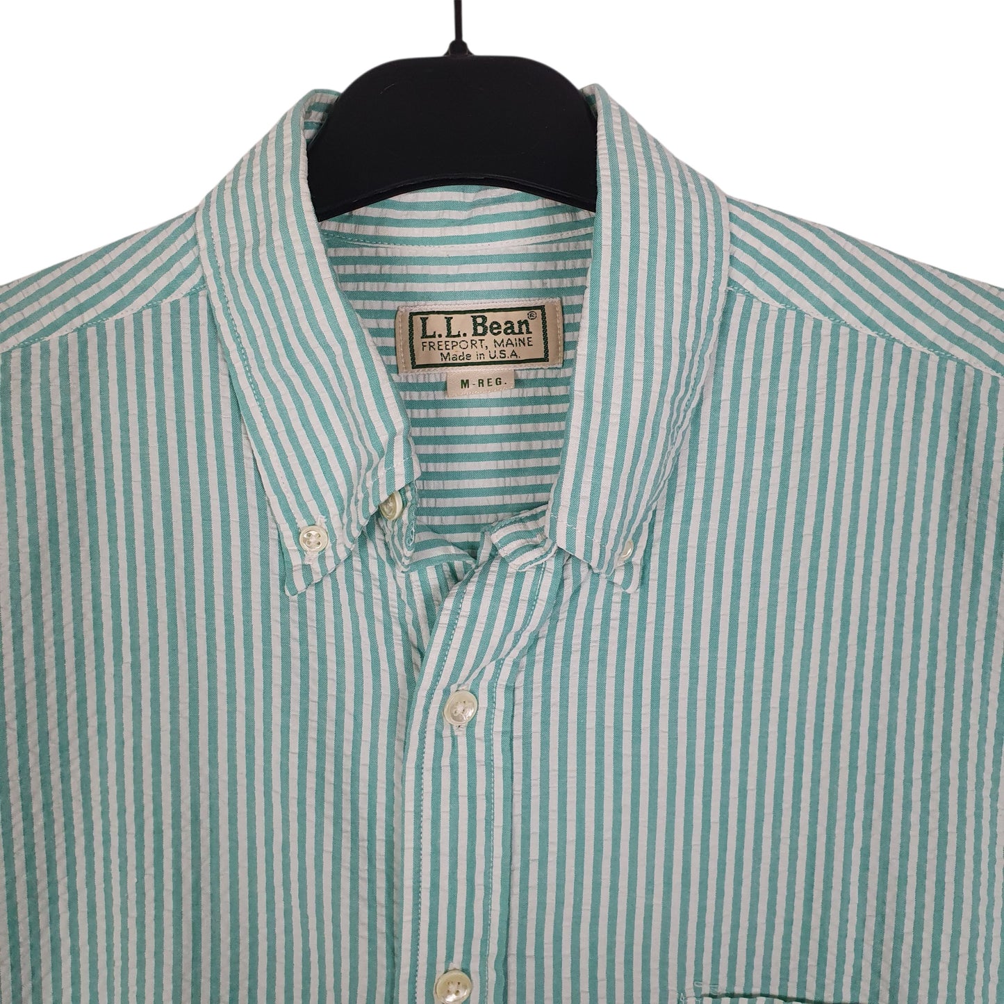 Mens Blue L.L.Bean Vintage 90s Made In USA  Shirt