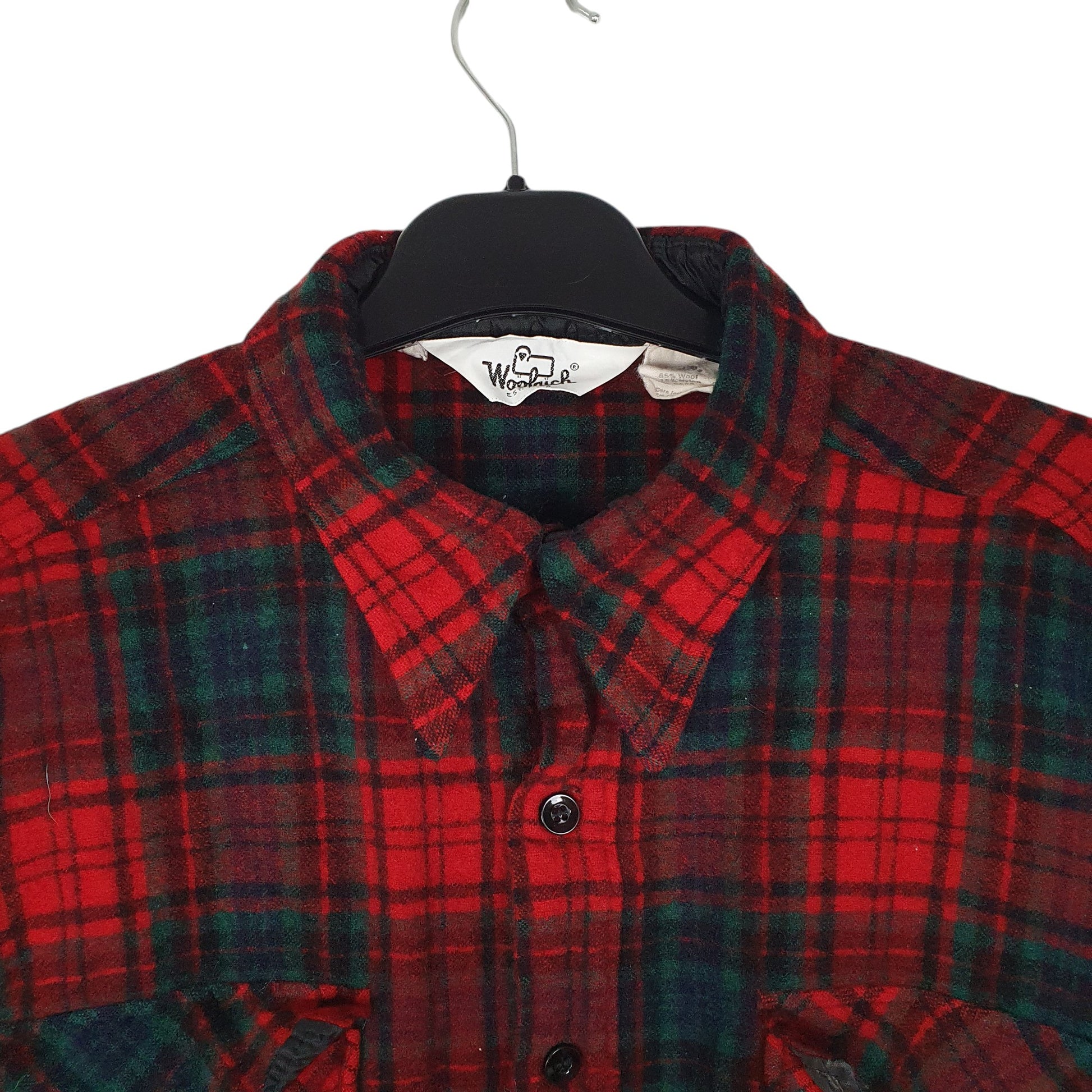 Womens Red Woolrich Vintage 1980s Thick Shacket Jacket  Shirt