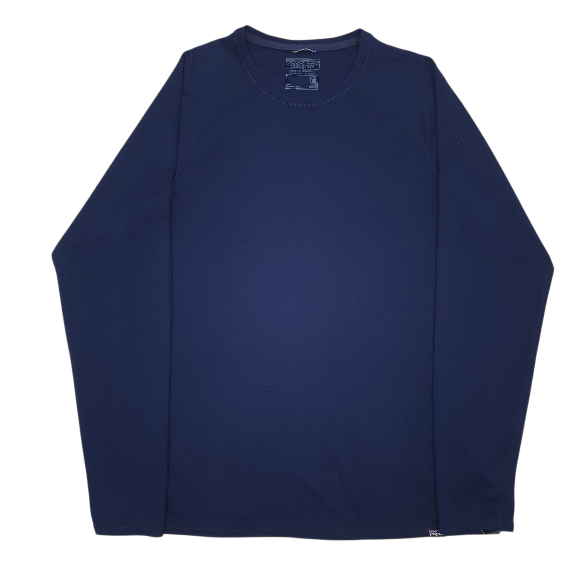 Mens Navy Patagonia Capilene Long Sleeve T Shirt