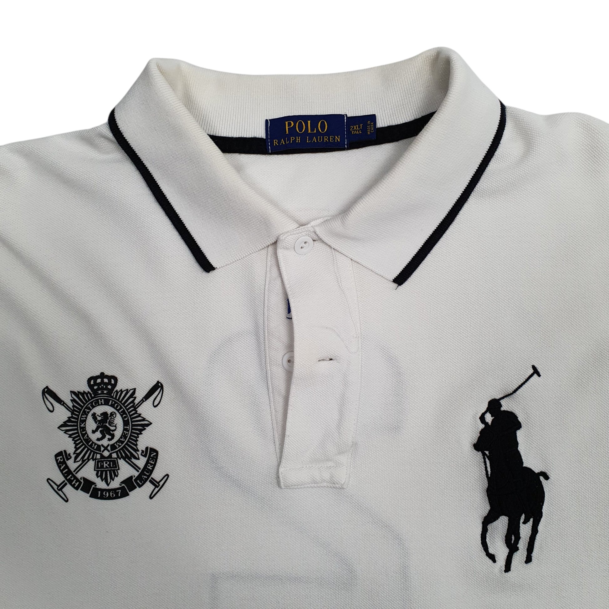 Mens White Polo Ralph Lauren Blackwater Polo Team  Polo Shirt