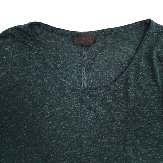 Womens Green Topshop Lightweight Hoodie T Shirt