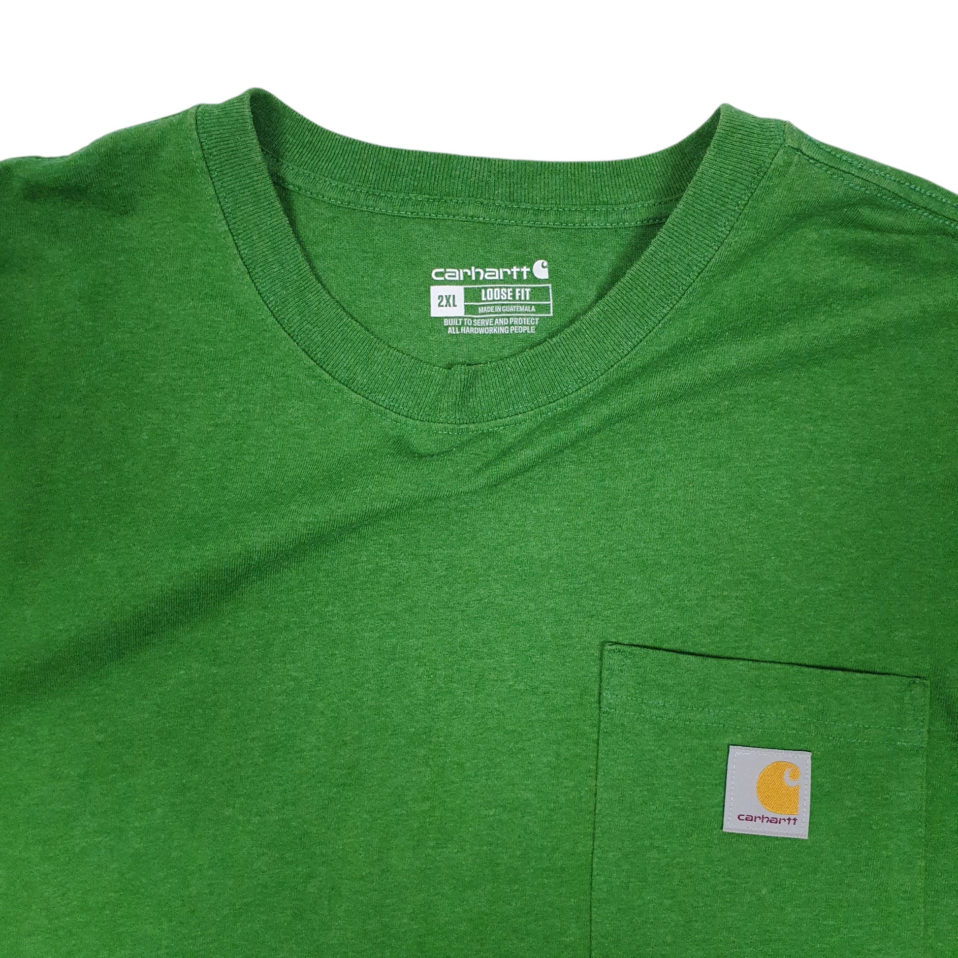 Mens Green Carhartt   T Shirt
