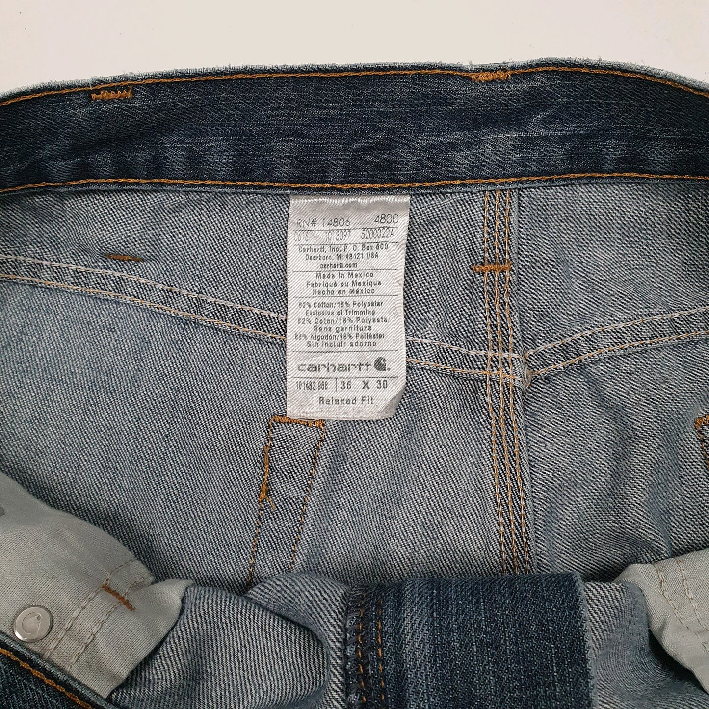 Mens Blue Carhartt   Shorts