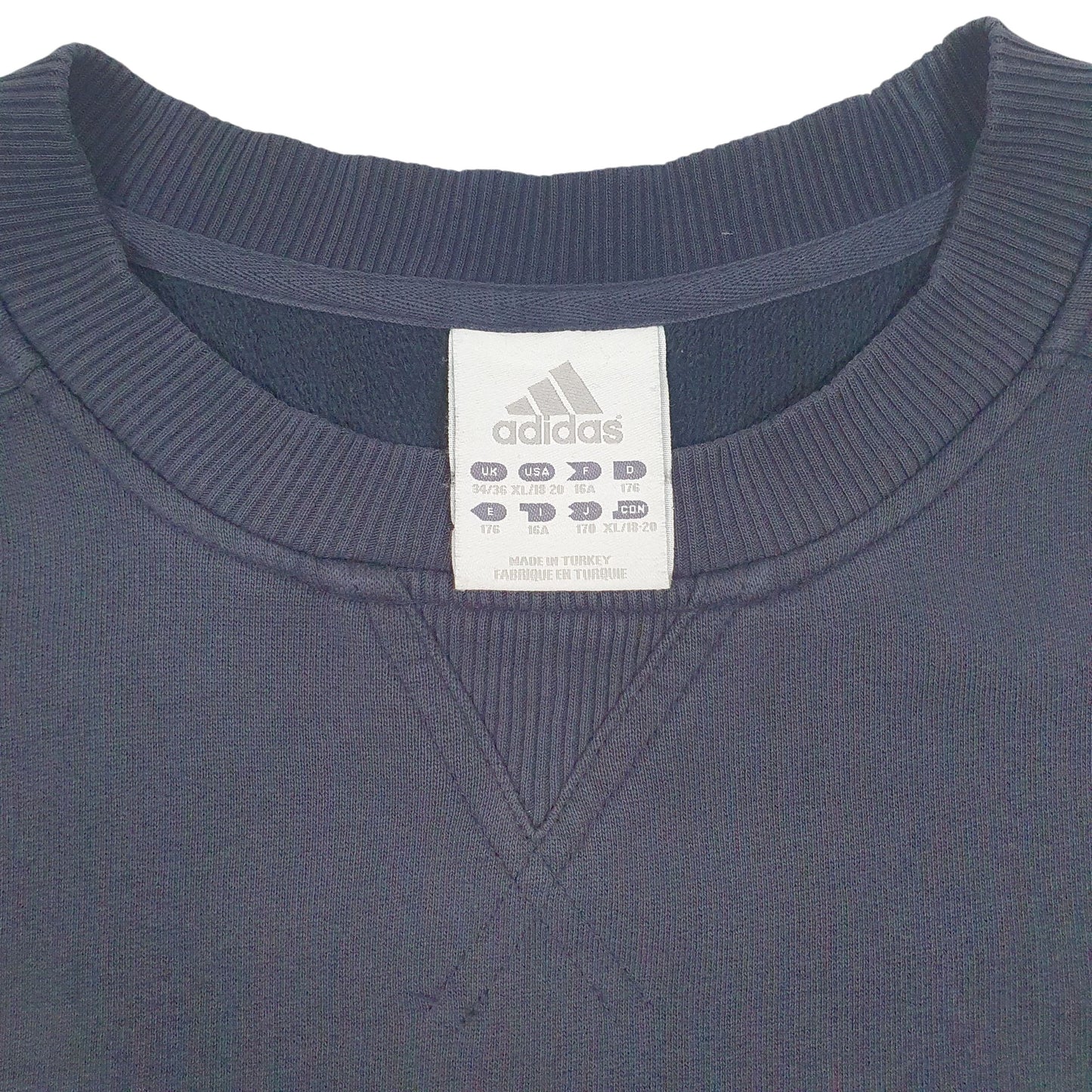 Mens Navy Adidas  Crewneck Jumper